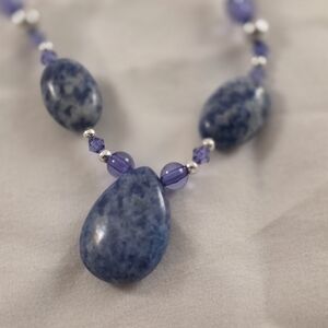 Lapis Lazuli Blue Gemstone Necklace